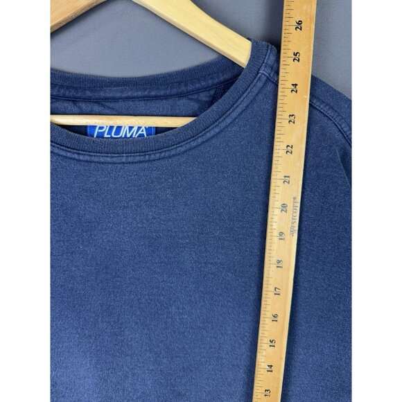 Vintage 90's Russell Athletic Pluma Crewneck Sweatshirt Faded Navy Blue XL Rare - Picture 5 of 5